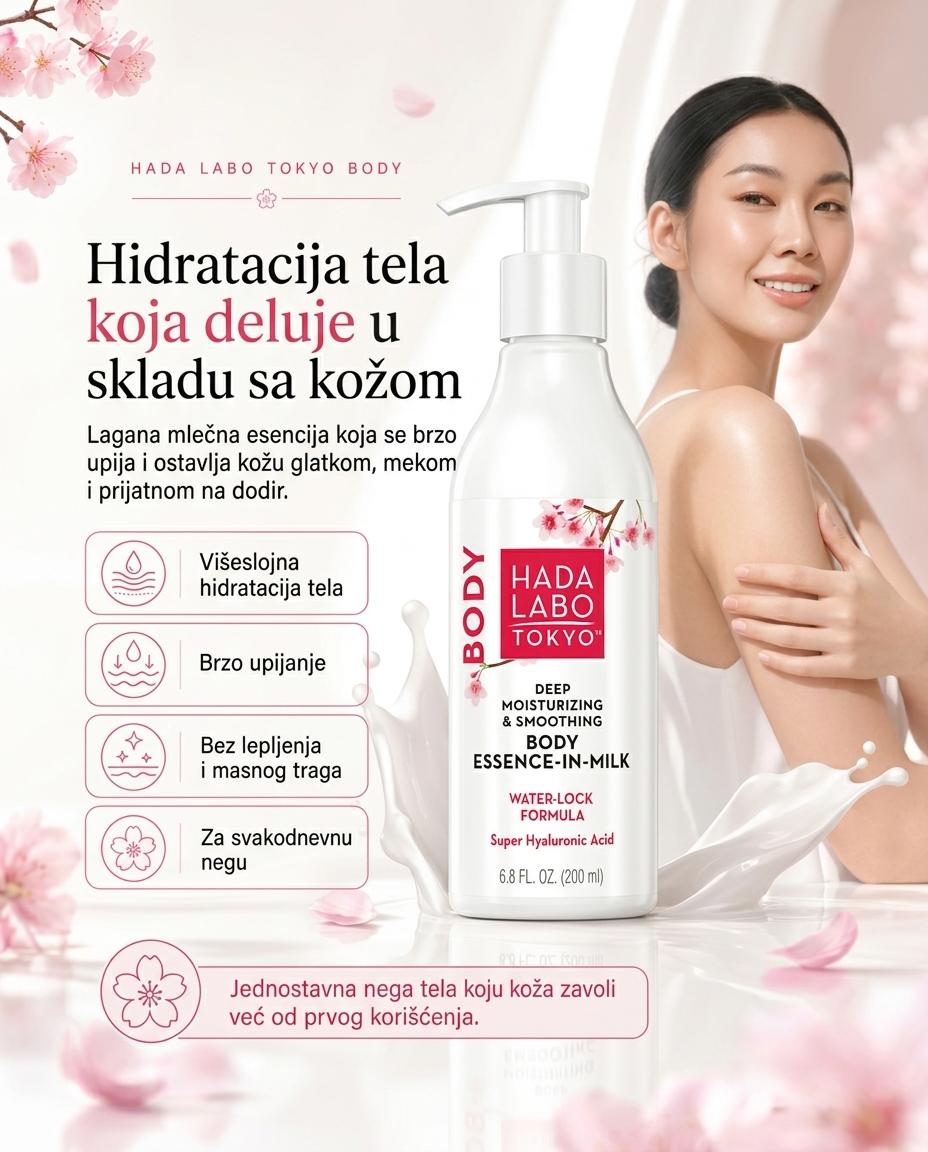 Hada Labo Tokyo body essence in milk 200 ml
